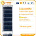bestes price15w 12v kundenspezifisches Solarpanel15w 12v Sonnenkollektor mit CER TUV
